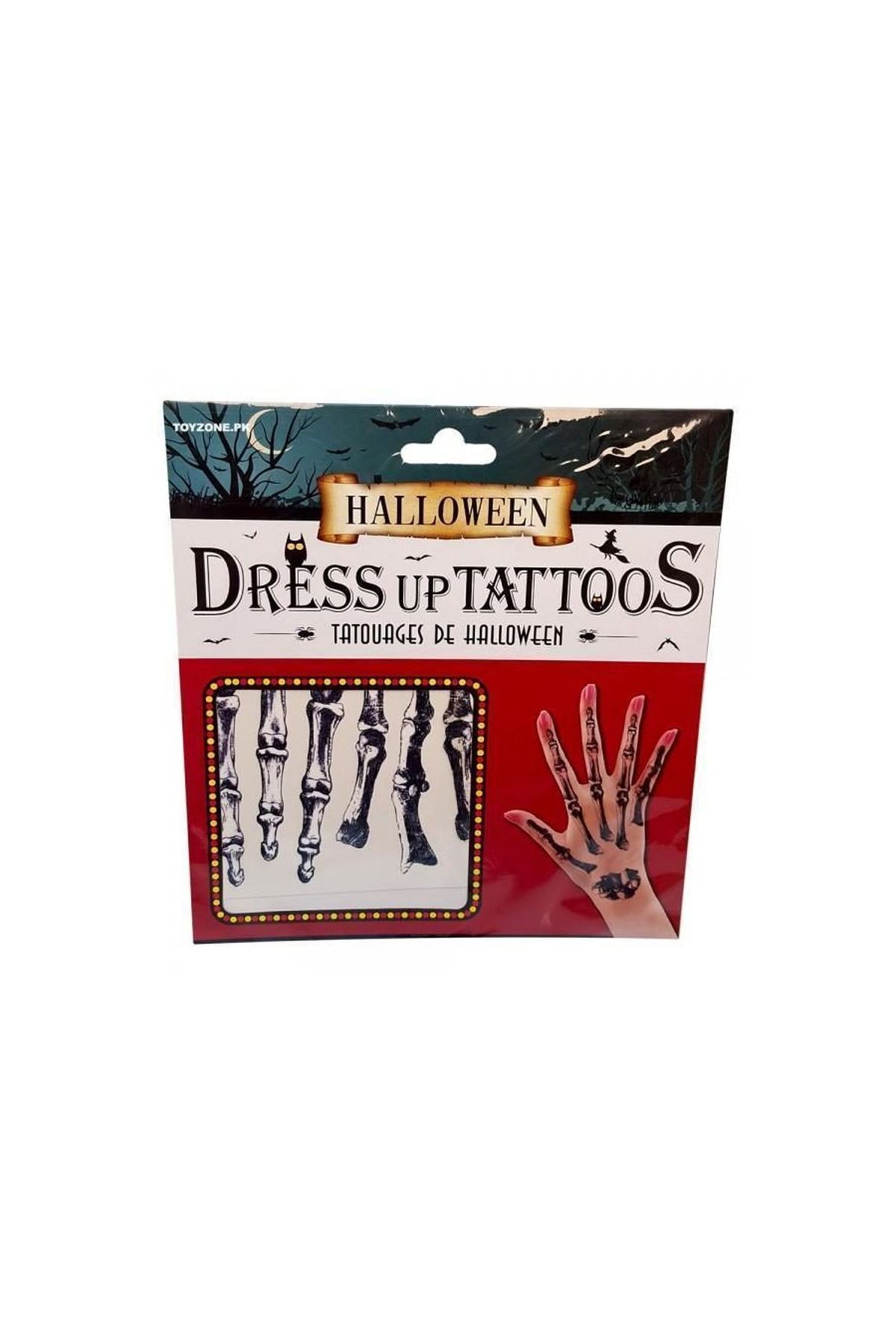 Halloween Geçici Dövme Kemik Parmak Model