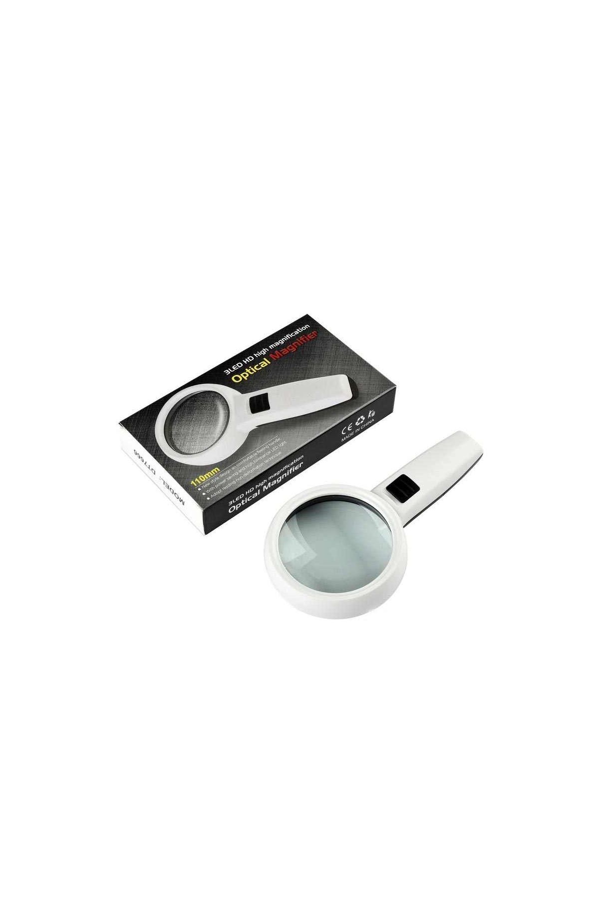 3 Ledli 5X95Mm & 10X19Mm El Büyüteç Takı Okuma Para Kontrol Için Dt7665