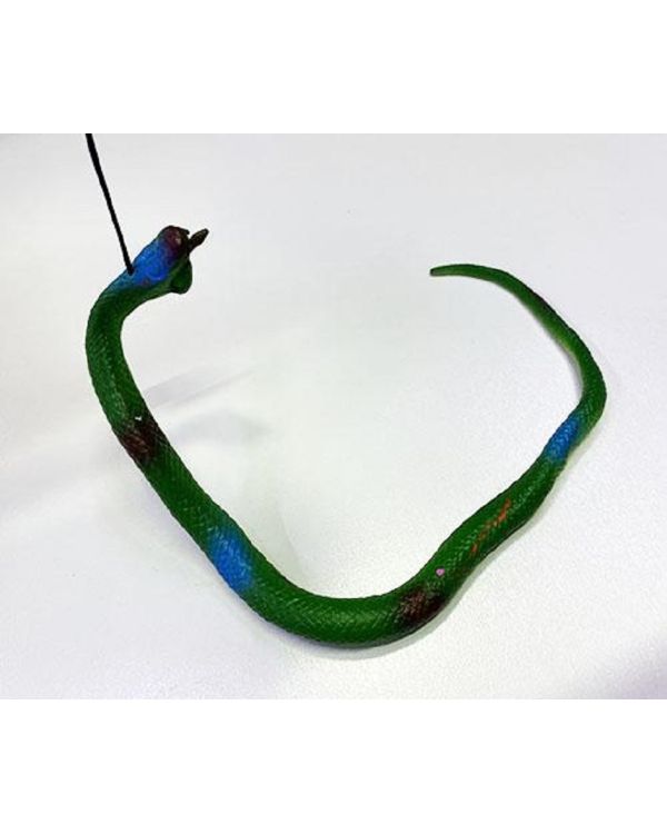 Yeşil Renk Gerçekçi Silikon Yumuşak Yılan 37 cm