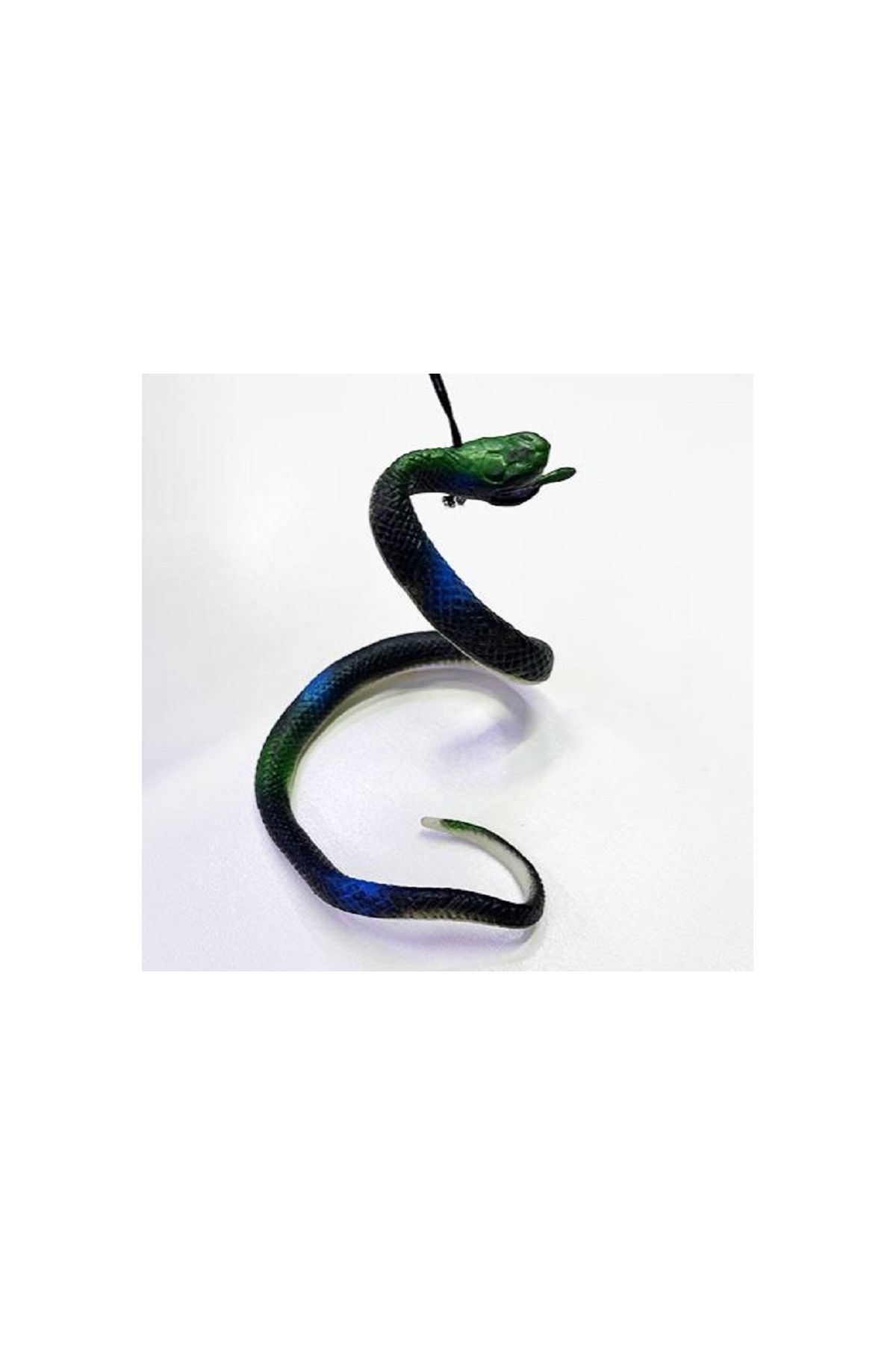 Siyah Renk Gerçekçi Silikon Yumuşak Yılan 37 cm