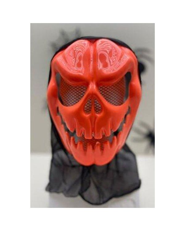 Pelerinli Balkabağı Maskesi Turuncu Renk