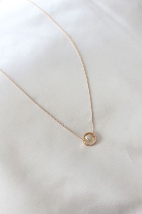 Gold Renk Minimal Kalp Figür Kadın Kolye - TJ-BKO6850