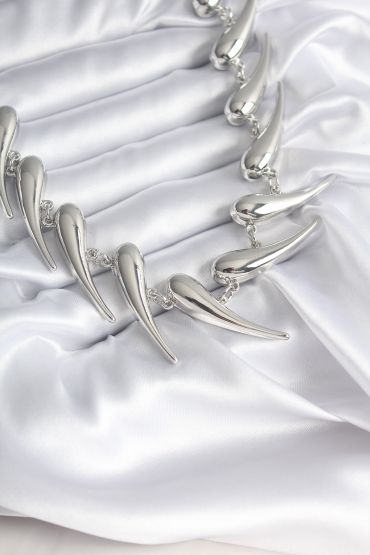 VIP Seri Özel Model Gümüş Renk Kadın Kolye - TJ-BKO8236