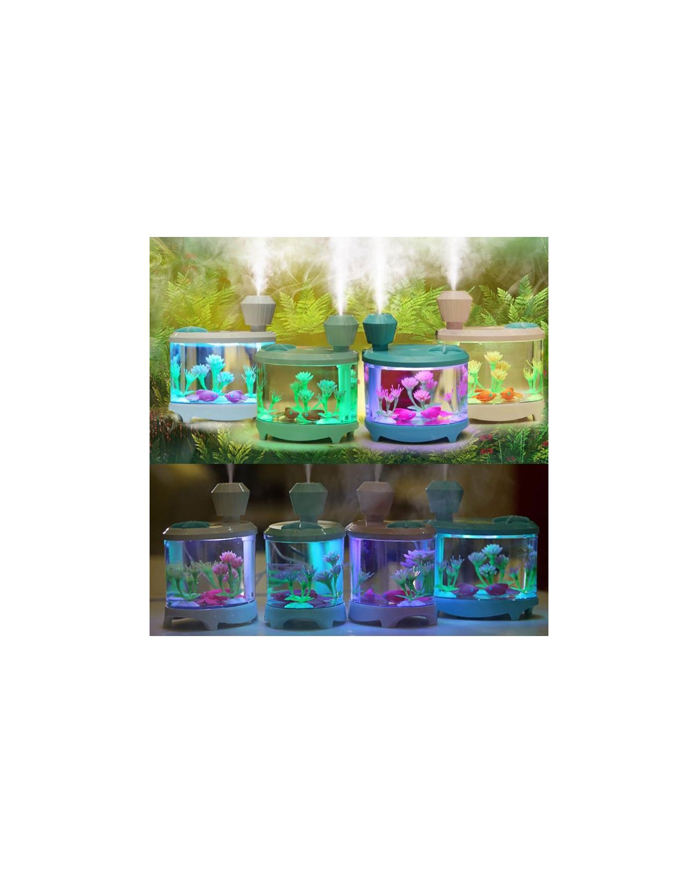 Akvaryum Hava Nemlendiricili Gece Lambası Buhar Makinesi