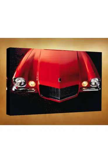 Kanvas Tablo  - Kırmızı Klasik Arabalar - EA38