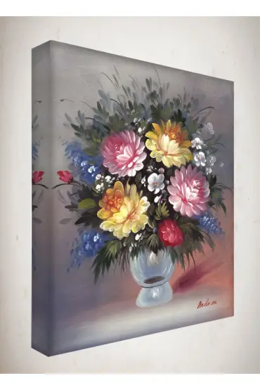 Kanvas Tablo - Çiçek Resimleri  - Vazoda Çiçekler C309