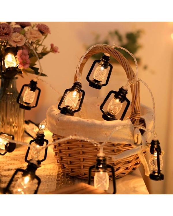 5 M 20 Led Fişli 8 Kademeli RGB Ramazan Kandili Siyahlı Led Işık MZ6200-273