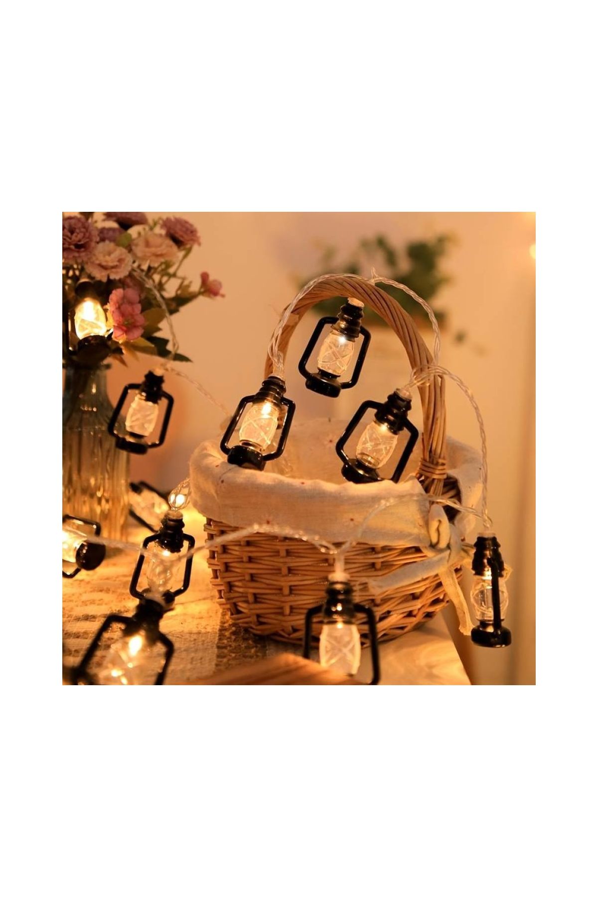 5 M 20 Led Fişli 8 Kademeli RGB Ramazan Kandili Siyahlı Led Işık MZ6200-273