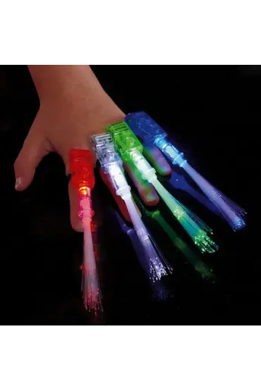 Led Işıklı Renkli Püsküllü Parmak Işığı 4 Renk 4 Adet ( )