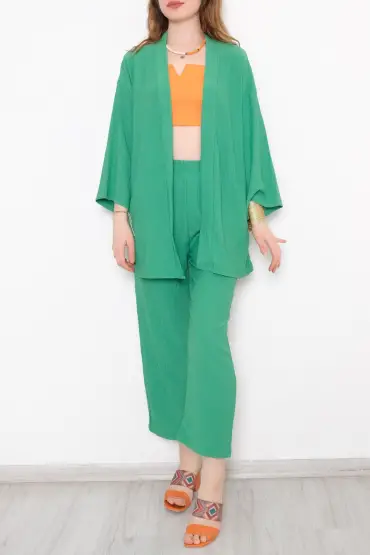 Kimono Takım Yeşil - 10756.1254.
