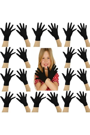 Siyah Renk Likralı 23 Nisan 29 Ekim 19 Mayıs Gösteri Bando Eldiveni 10 Çift ( 20 Adet ) ( )