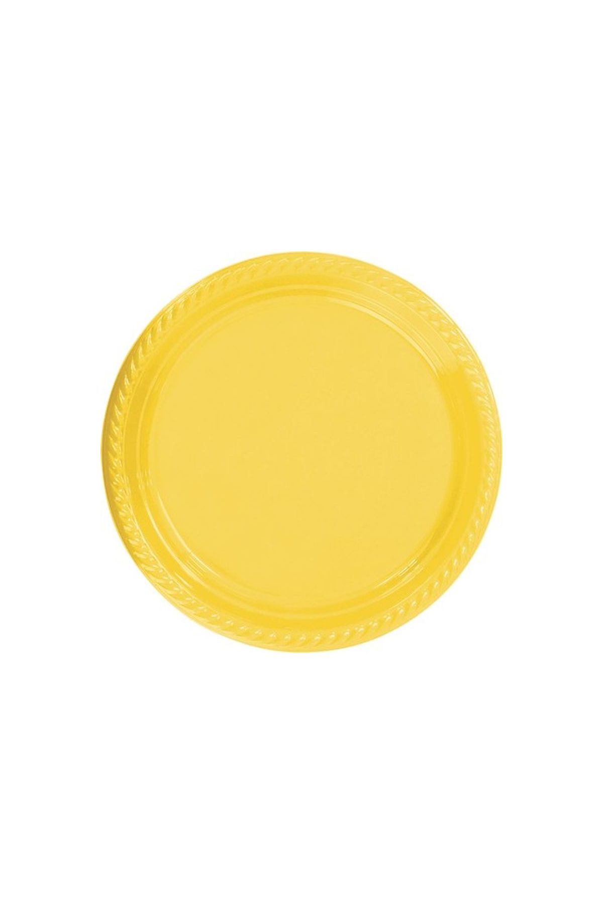 Sarı Plastik Tabak 22 cm 25li