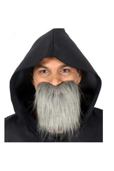 Kırçıllı Korsan Sakalı Gri Renk Takma Sakal