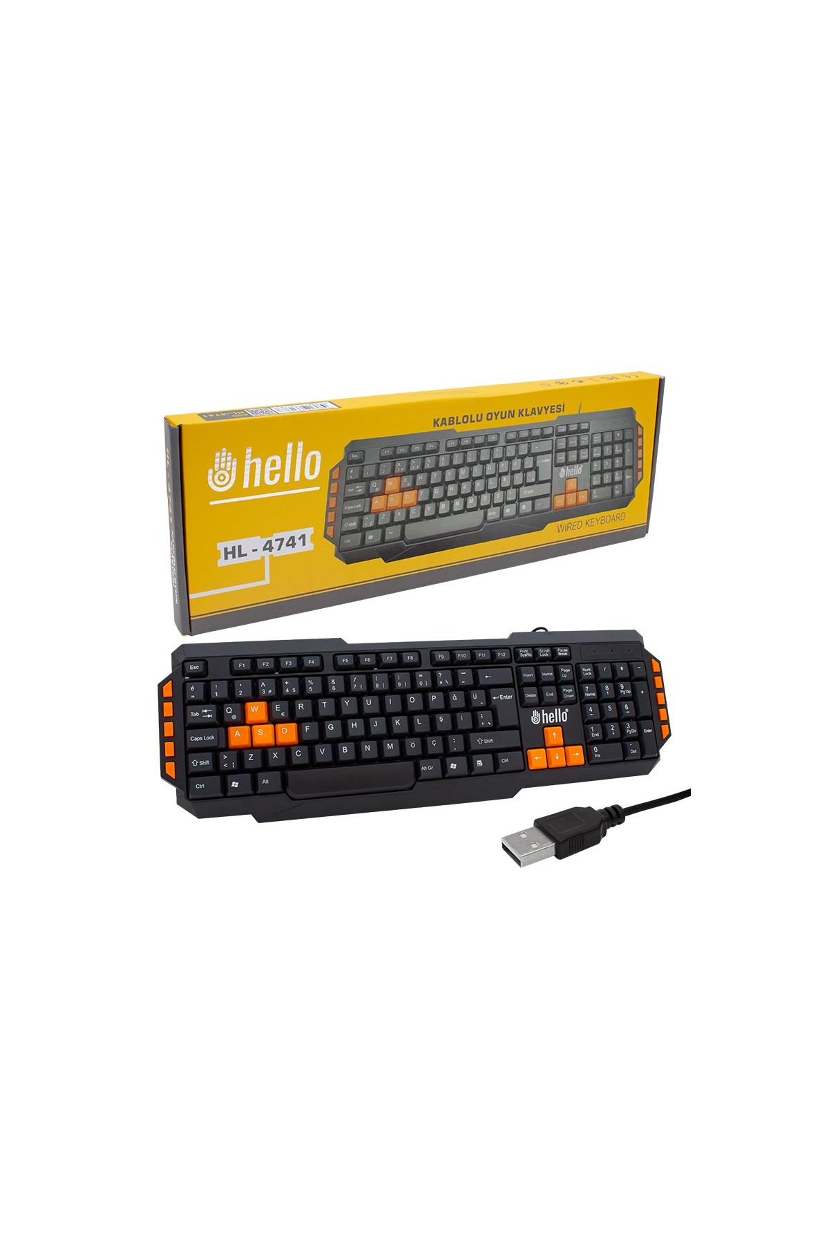 192 HELLO HL-4741 KABLOLU OYUNCU GAMING KLAVYE (4172)