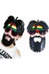 Rasta Peruklu Rasta Sakallı Bob Marley Bıyıklı Parti Gözlüğü 27x18 cm ( )