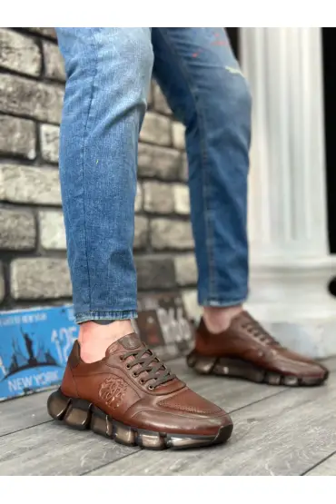  946 İçi Dışı Hakiki Deri Rahat Taban Taba Sneakers Casual Erkek Ayakkabı