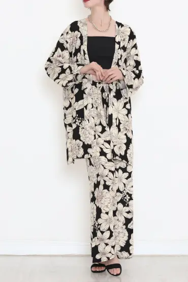 275 Kimono Takım Siyahbej