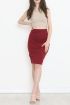  275 Krep Kalem Etek Bordo