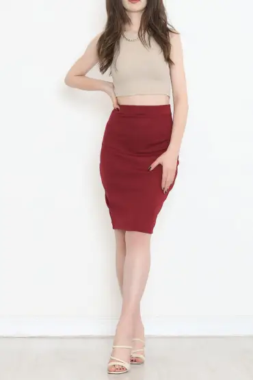  275 Krep Kalem Etek Bordo
