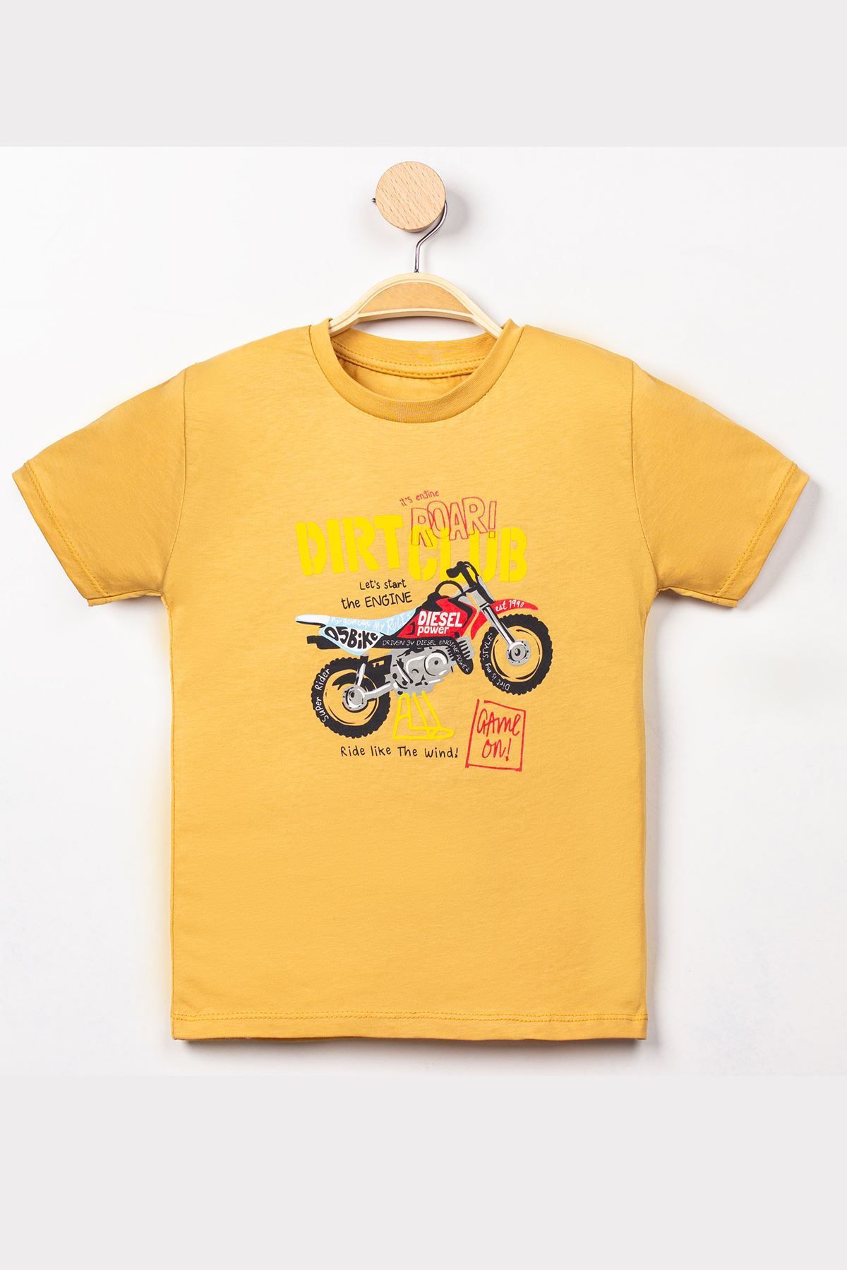 275 3-7 Yaş Baskılı Tişört Camel
