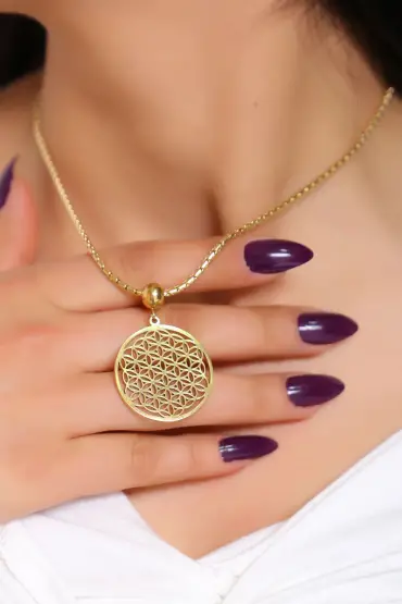  275 Çelik Kolye Gold12
