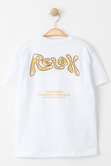  275 3-7 Yaş Işıklı Çocuk Tişört Beyaz