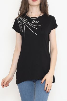  275 Pul Detaylı Bluz Siyah