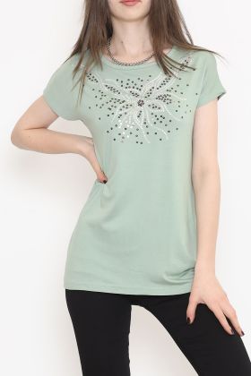  275 Pul Detaylı Bluz Mint