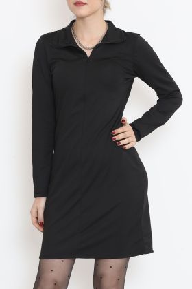  275 Polo Yaka Elbise Siyah