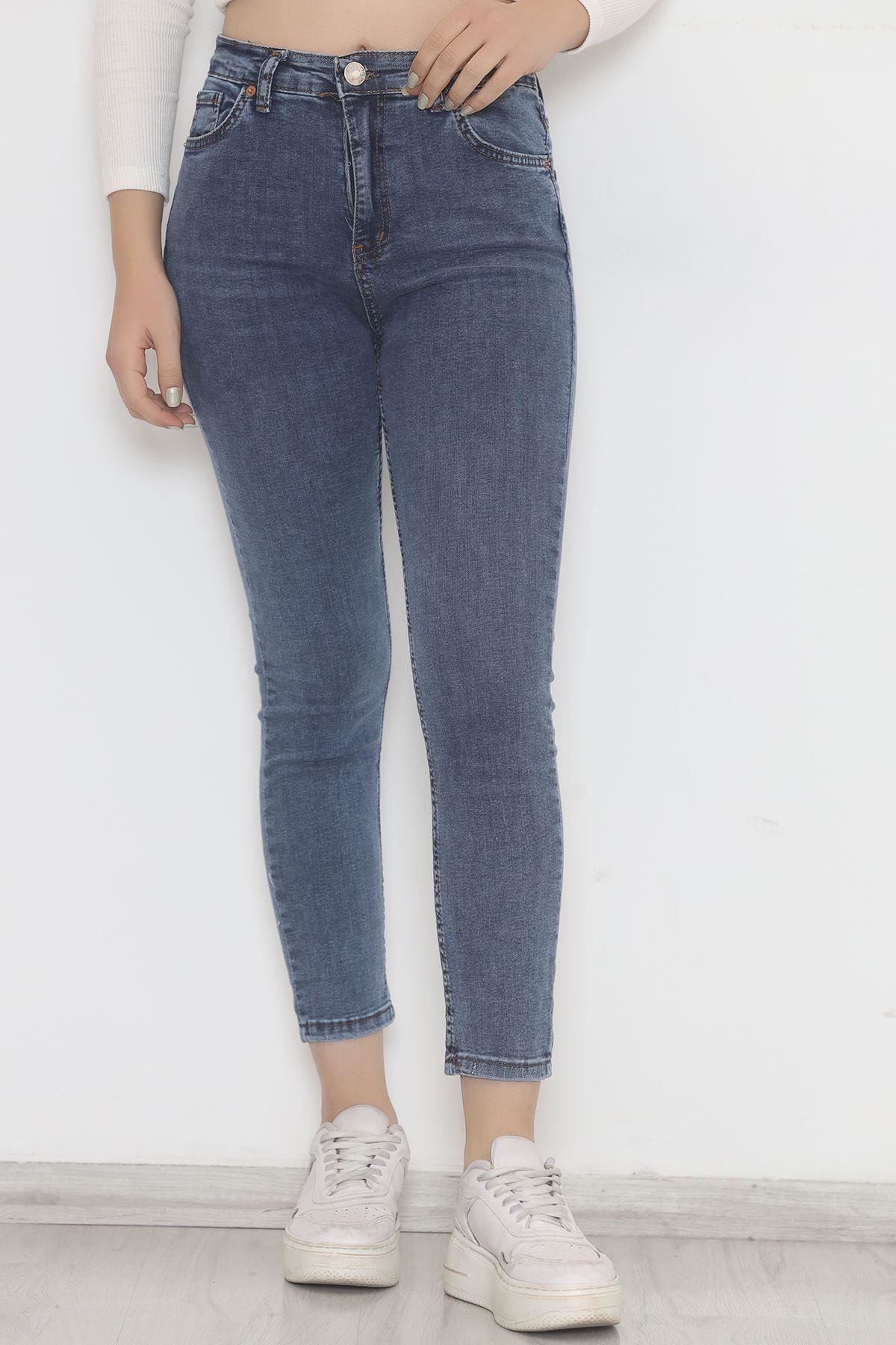 275 Dar Paça Kot Pantolon Mavi8