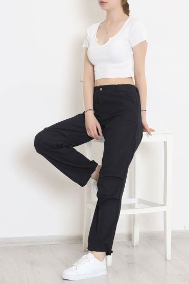  275 Paraşüt Kumaş Pantolon Siyah