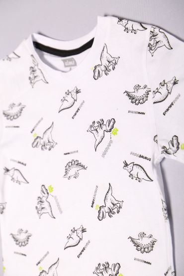  275 8-12 Yaş Çocuk Tişört Beyaz