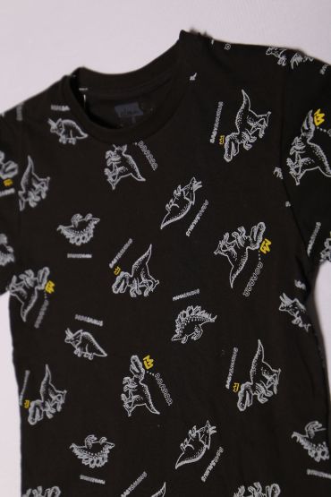  275 8-12 Yaş Çocuk Tişört Siyah