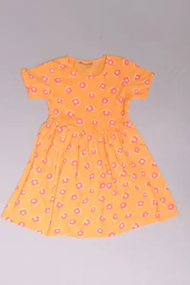  275 5-8 Yaş Çocuk Elbise Turuncu