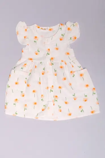  275 3-7 Yaş Çocuk Elbise Beyaz