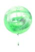 Yeşil Simli Yuvarlak Şeffaf Balon 24 İnç ( )