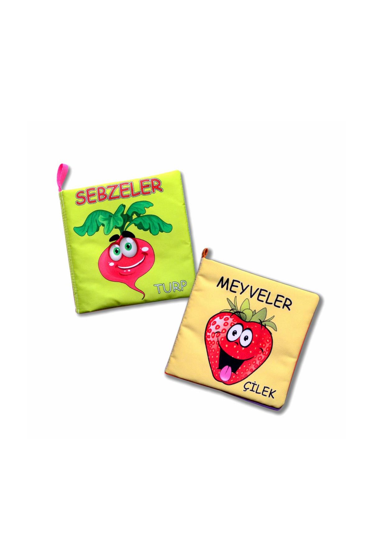 247 2 Kitap Meyveler ve Sebzeler Kumaş Sessiz Kitap