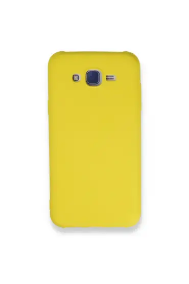  942 Samsung Galaxy J7 Kılıf Nano İçi Kadife  Silikon - Ürün Rengi : Sarı