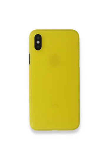  942 İphone Xs Max Kılıf Pp Ultra İnce Kapak - Ürün Rengi : Sarı