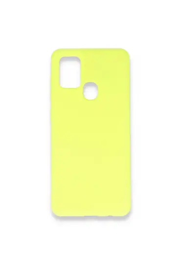  942 Samsung Galaxy A21s Kılıf Nano İçi Kadife  Silikon - Ürün Rengi : Sarı