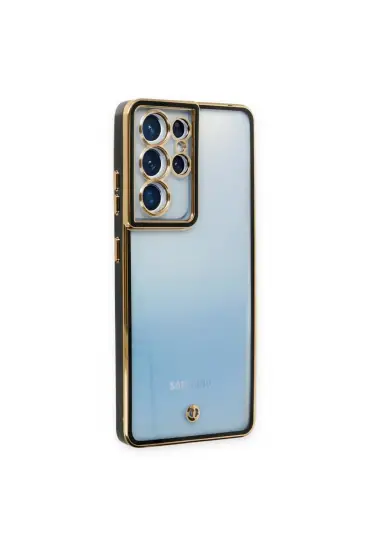  942 Samsung Galaxy S21 Ultra Kılıf Liva Lens Silikon - Ürün Rengi : Pudra