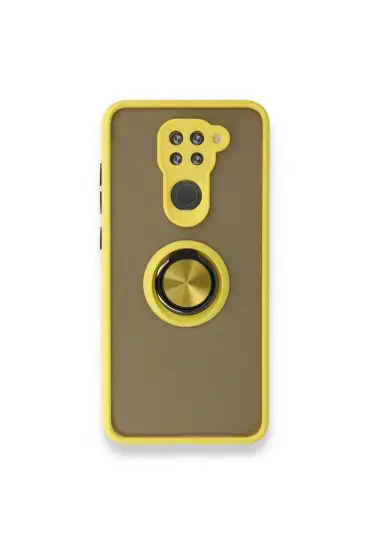  942 Xiaomi Redmi Note 9 Kılıf Montreal Yüzüklü Silikon Kapak - Ürün Rengi : Sarı