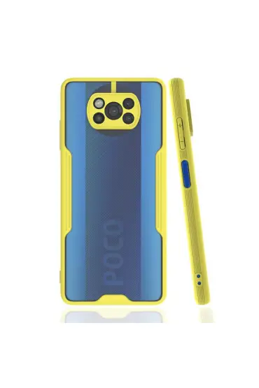  942 Xiaomi Pocophone X3 Kılıf Platin Silikon - Ürün Rengi : Sarı