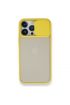  942 İphone 13 Pro Max Kılıf Palm Buzlu Kamera Sürgülü Silikon - Ürün Rengi : Lacivert