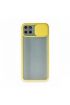  942 Realme C11 Kılıf Palm Buzlu Kamera Sürgülü Silikon - Ürün Rengi : Sarı