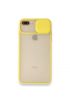  942 İphone 8 Plus Kılıf Palm Buzlu Kamera Sürgülü Silikon - Ürün Rengi : Lacivert