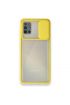  942 Samsung Galaxy A71 Kılıf Palm Buzlu Kamera Sürgülü Silikon - Ürün Rengi : Lila