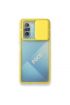 942 Xiaomi Poco F3 Kılıf Palm Buzlu Kamera Sürgülü Silikon - Ürün Rengi : Lila