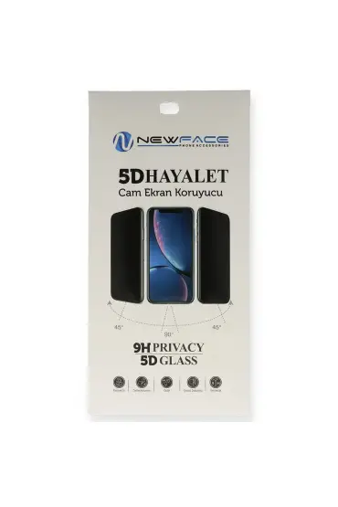  942 Huawei P20 Lite 5d Hayalet Cam Ekran Koruyucu - Ürün Rengi : Siyah