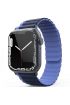  942 Apple Watch Ultra 49mm Movenchy Mo-wb1 Çift Renk Mıknatıslı Silikon Kordon - Ürün Rengi : Siyah-Sarı